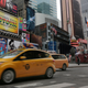 Taxis driving in Times Square